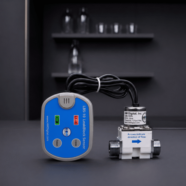 Externer WAINEA Aquastop Wassermelder mit automatischer Absperrung für die Spüle
